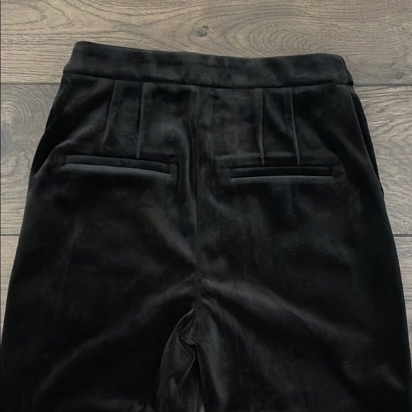 Express Black Velour/Velvet Ankle Trousers - Picture 6 of 7